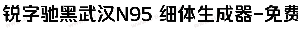 锐字驰黑武汉N95 细体生成器字体转换